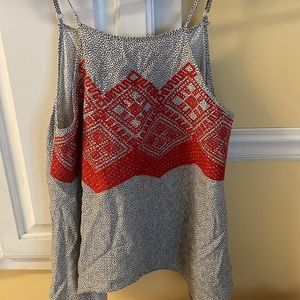 Red and black camisole